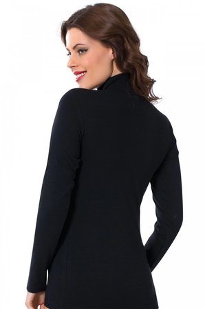 Bayan Uzun Kol Boğazlı Body Siyah MERY WOMAN