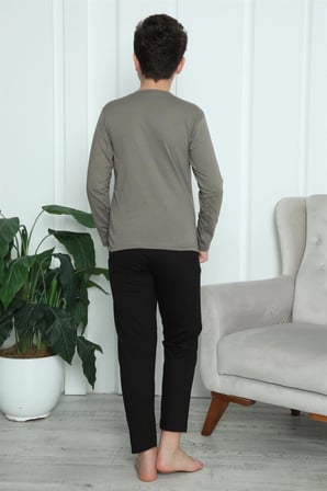 Erkek Çocuk Penye Pijama Takım Vizon MERY WOMAN
