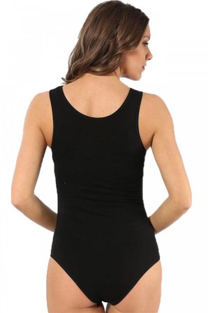 Bayan Kalın Askılı Body Siyah MERY WOMAN
