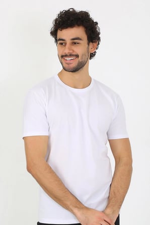 Erkek Sıfır Yaka Beyaz Penye Atlet MERY WOMAN