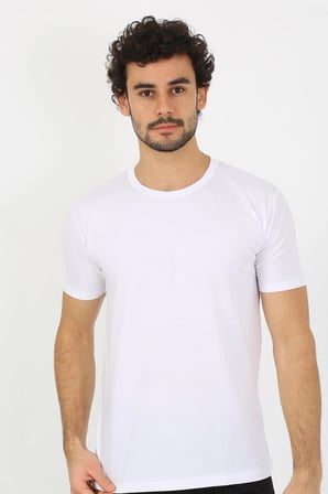 Erkek Sıfır Yaka Beyaz Penye Atlet MERY WOMAN