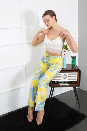 Kadın Pamuklu Alt Pijama Sarı MERY WOMAN