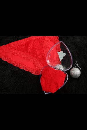 Kadın Yılbaşı Kırmızı Slip MERY WOMAN