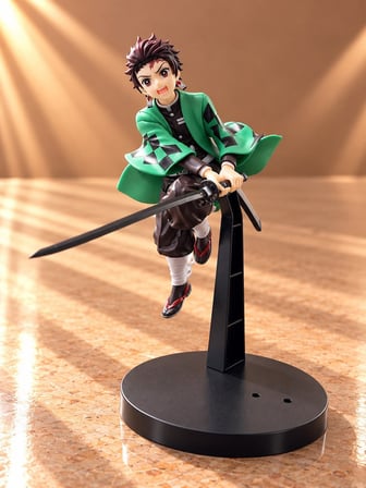 Demon Slayer Tanjiro Kamado Katana Kılıçlı Anime Figürü 18 Cm Hediye Alternatifi Tasarım Nesnesi
