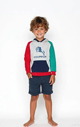 Çocuk Kapüşonlu Sweatshirt - Tarz / 8007