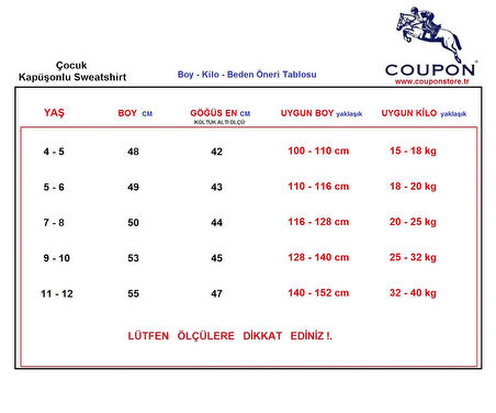 Çocul k kapüşonlu Sweatshirt - Tarz / 8009