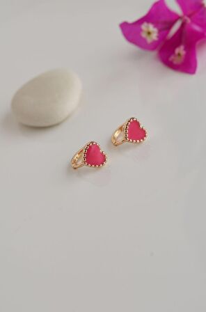 Kalpli Çocuk Küpe Pembe