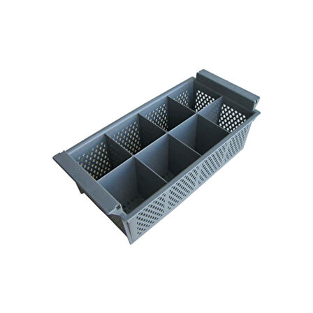 Tribeca CKB-8  Çatal kaşık Basketi-8 Bölmeli-Dik Tip-Gri