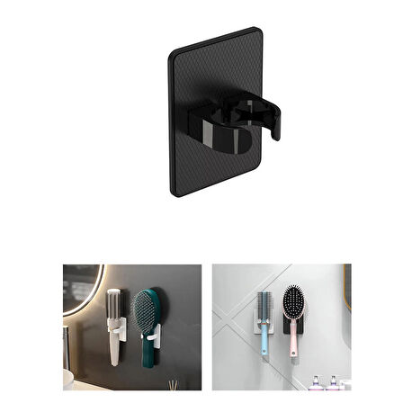 Microcase  Yapışkanlı Duvara Monte Tarak Fırça Tutucu Askılık- SİYAH AL4941 1 Adet