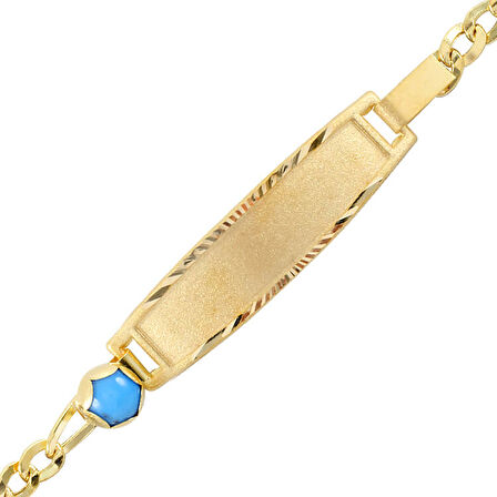 Altın Unisex Çocuk - Bebek Künyesi (CKN0027)