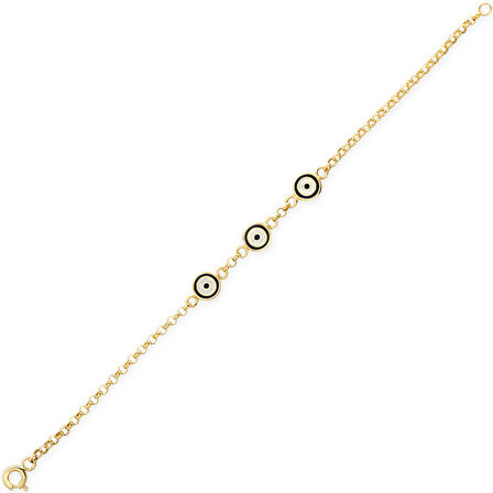 Nazar Boncuklu Altın Çocuk Bileklik (CKN0052)