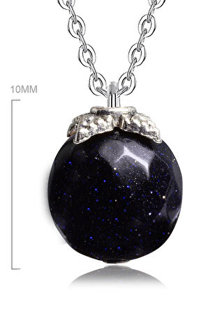 Sertifikalı Doğal Mavi Jasper Yıldız Taşı Doğal Taş Kolye Küpe Seti