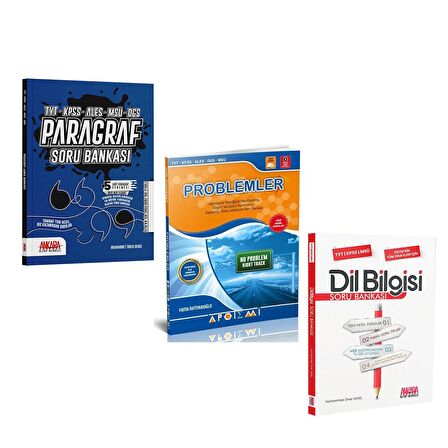 Ankara Kitap Merkezi Dil Bilgisi Paragraf ve Apotemi Problemler Soru Bankası Seti 3 Kitap