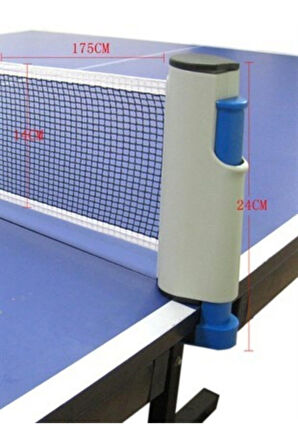 CKSPOR Taşınabilir Mekanizmalı Masa Tenisi Filesi 170 Cm Tüm Masalara Uyumlu CKS-88