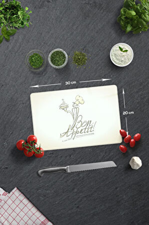 Cam Kesme Tahtası - Cam Kesme Tablası | Bon Appetit - Şef | 20cm x 30cm