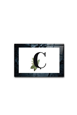 Cam Kesme Tahtası - Cam Kesme Tablası | Harfli Tasarım | C Harfi | 20cm x 30cm