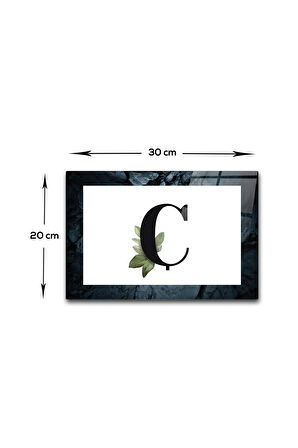 Cam Kesme Tahtası - Cam Kesme Tablası | Harfli Tasarım | Ç | 20cm x 30cm