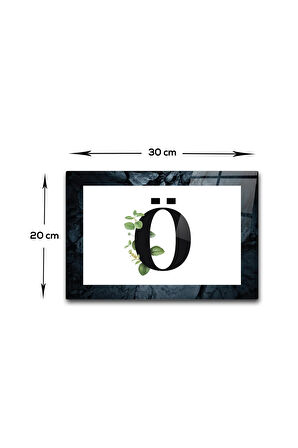 Cam Kesme Tahtası - Cam Kesme Tablası | Harfli Tasarım | Ö | 20cm x 30cm
