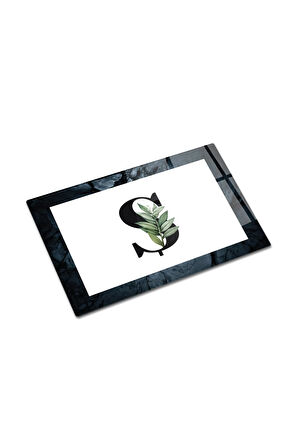 Cam Kesme Tahtası - Cam Kesme Tablası | Harfli Tasarım | Ş Harfi | 20cm x 30cm