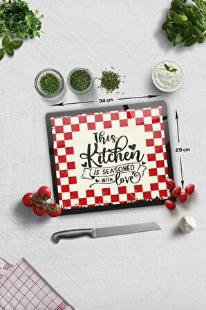 Cam Kesme Tahtası - Cam Kesme Tablası | Kitchen Love | 29cm x 34cm