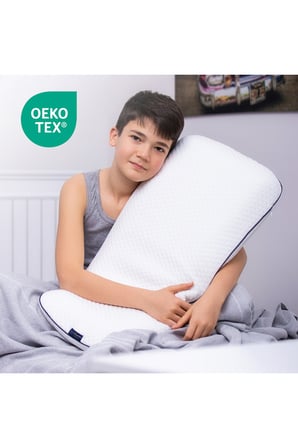 Visco Ortopedik Çocuk Yastığı 66x33 cm | 2+ Yaş Bebek ve Çocuklar İçin | Ekstra Pamuk Kılıf Hediyeli