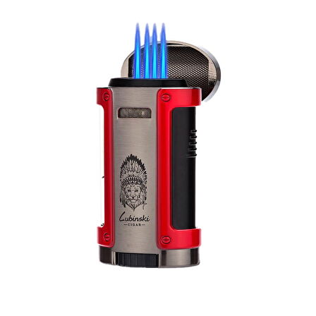 Lubinski 4lü Torch Siyah Puro Çakmağı (8080AT)