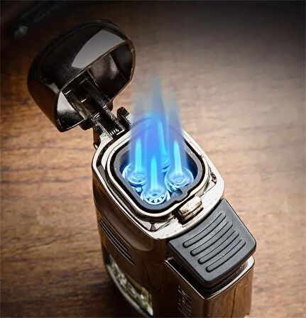 Lubinski 4lü Torch Gunmetal Puro Çakmağı (8179AT)