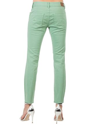 Slim Fit Dar Paça Düşük Bel Açık Mavi Kadın Pantolon