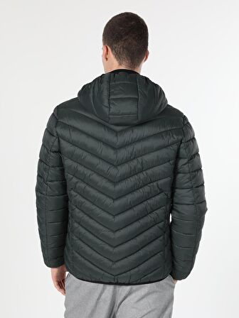  Slim Fit  Erkek Koyu Yeşil Mont