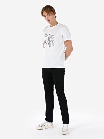 044 Karl Düşük Bel Düz Paça Straight Fit Siyah Erkek Jean Pantolon Cl1031096