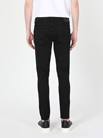 041 Danny Düşük Bel Dar Paça Slim Fit Siyah Erkek Jean Pantolon