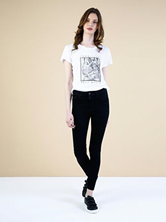 760 Dıana Yüksek Bel Dar Paça Super Slim Fit Siyah Kadın Jean Pantolon