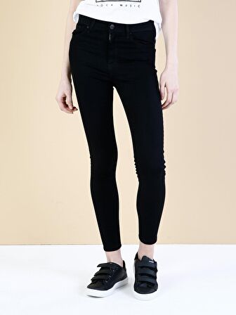 760 Dıana Yüksek Bel Dar Paça Super Slim Fit Siyah Kadın Jean Pantolon