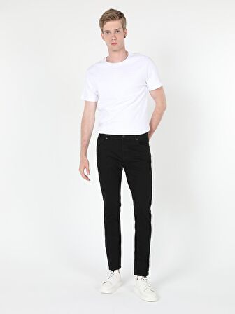 041 Danny Düşük Bel Dar Paça Slim Fit Siyah Erkek Jean Pantolon