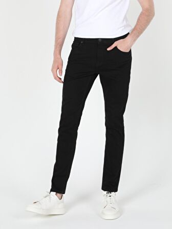 041 Danny Düşük Bel Dar Paça Slim Fit Siyah Erkek Jean Pantolon
