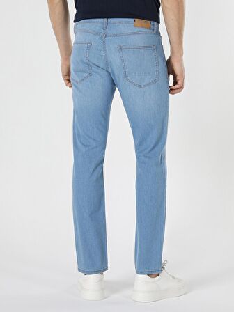 044 Karl Düşük Bel Düz Paça Straight Fit Açık Mavi Erkek Jean Pantolon