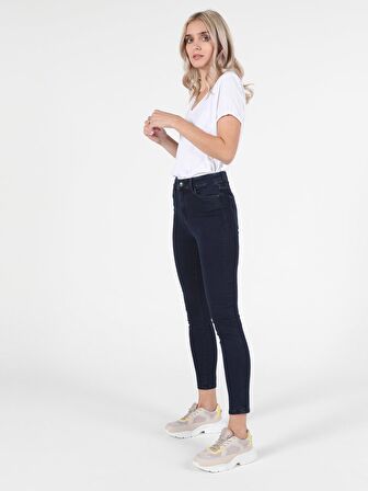 760 Dıana Yüksek Bel Dar Paça Super Slim Fit Mavi Kadın Jean Pantolon