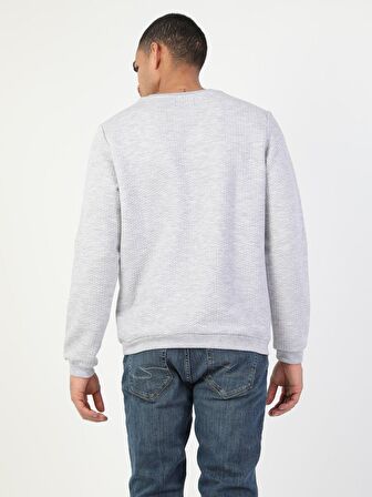 Regular Fit Erkek Gri Melanj Sweatshirt