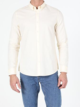  Slim Fit Shirt Neck  Erkek Uzun Kol Gömlek