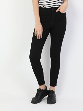 760 Dıana Yüksek Bel Dar Paça Super Slim Fit Siyah Kadın Jean Pantolon