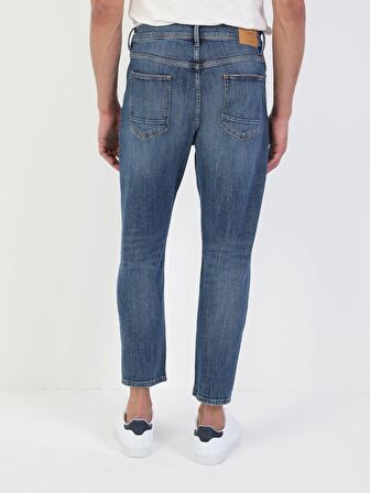 039 Lucas Drop Crotch Carrot Leg Carrot Fit Mavi Erkek Jean Pantolon