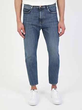039 Lucas Drop Crotch Carrot Leg Carrot Fit Mavi Erkek Jean Pantolon