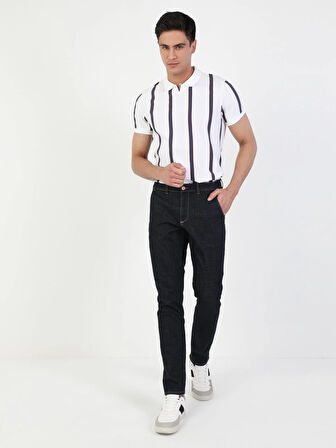 034 Denım Chıno Düşük Bel Dar Paça Slim Fit Jean Erkek Jean Pantolon Cl1049645