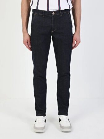034 Denım Chıno Düşük Bel Dar Paça Slim Fit Jean Erkek Jean Pantolon Cl1049645