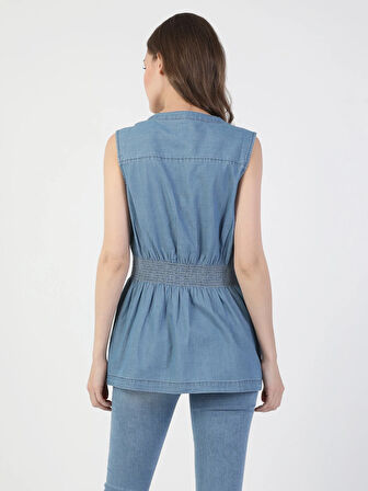 Slim Fit Jean Kadın Jean Kısa Kol Gömlek Cl1049716