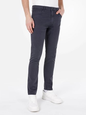 Rahat Kesim Düşük Bel Düz Paça Gri Erkek Pantolon Cl1049744