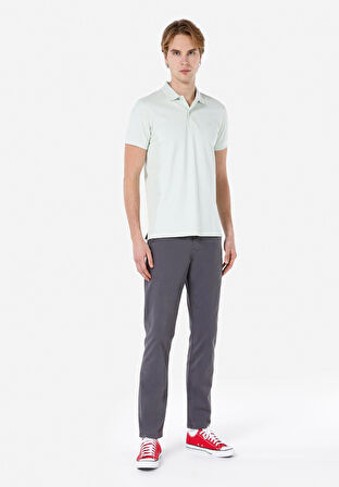 Regular Fit Orta Bel Düz Paça Erkek Gri  Pantolon Cl1049750