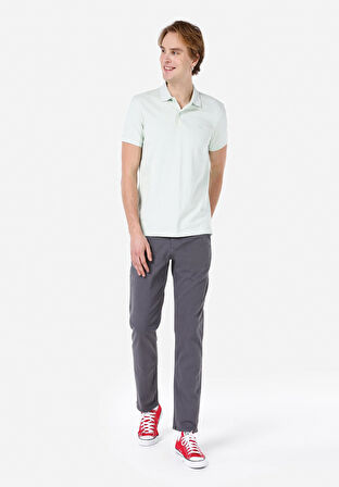 Regular Fit Orta Bel Düz Paça Erkek Gri  Pantolon Cl1049750