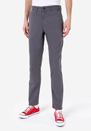 Regular Fit Orta Bel Düz Paça Erkek Gri  Pantolon Cl1049750