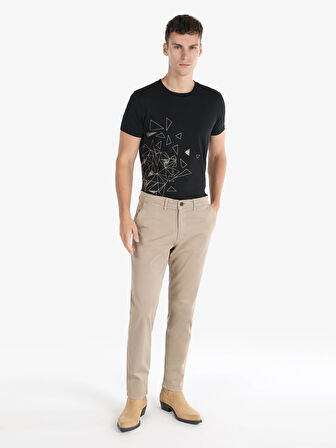 Regular Fit Orta Bel Sarı Erkek Pantolon Cl1049750